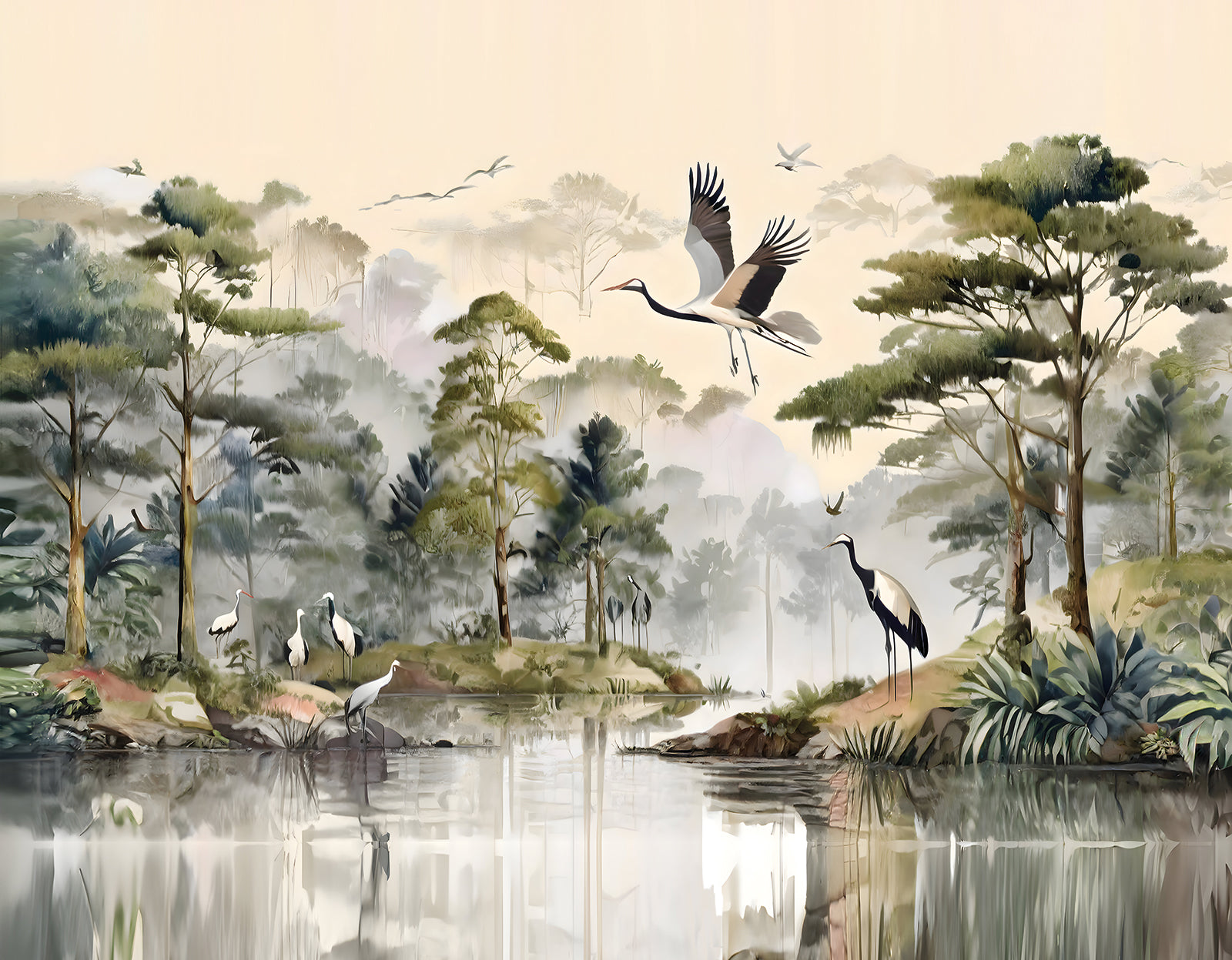 Swan Wallpaper Mural
