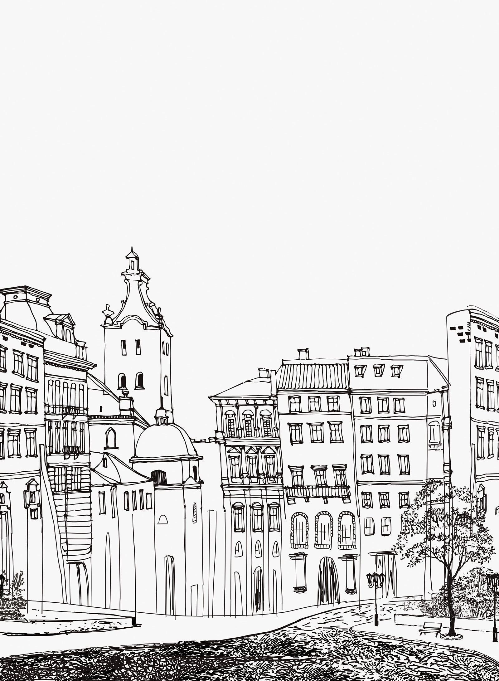 Mural Wallpaper City