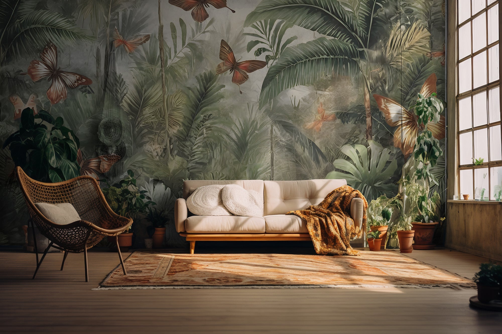 Mural Wallpaper Butterflies