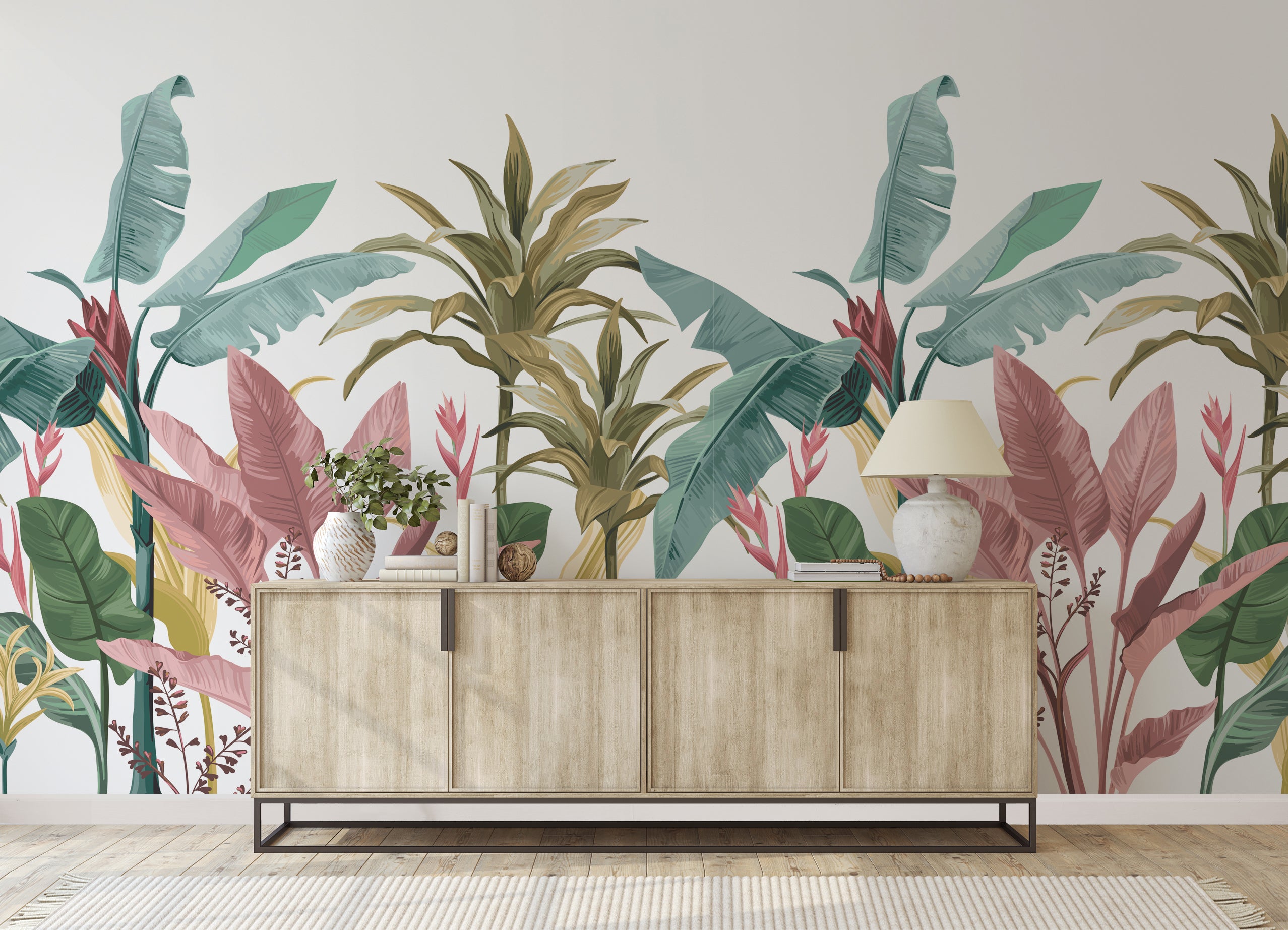 Tropical Plants Wallpaper Mural