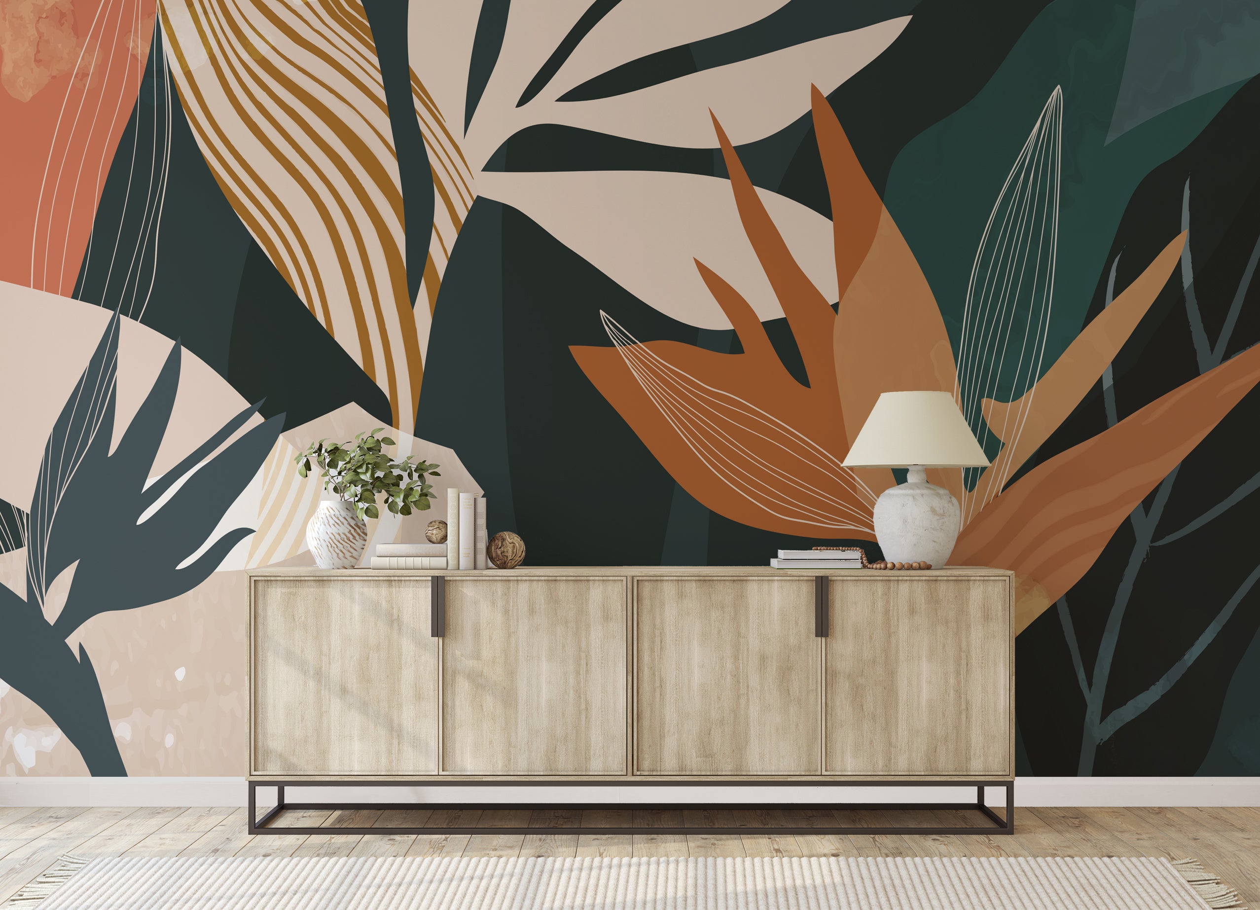 Mural Wallpaper Leafs